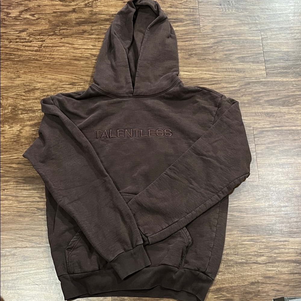 TALENTLESS Dark Brown Hoodie